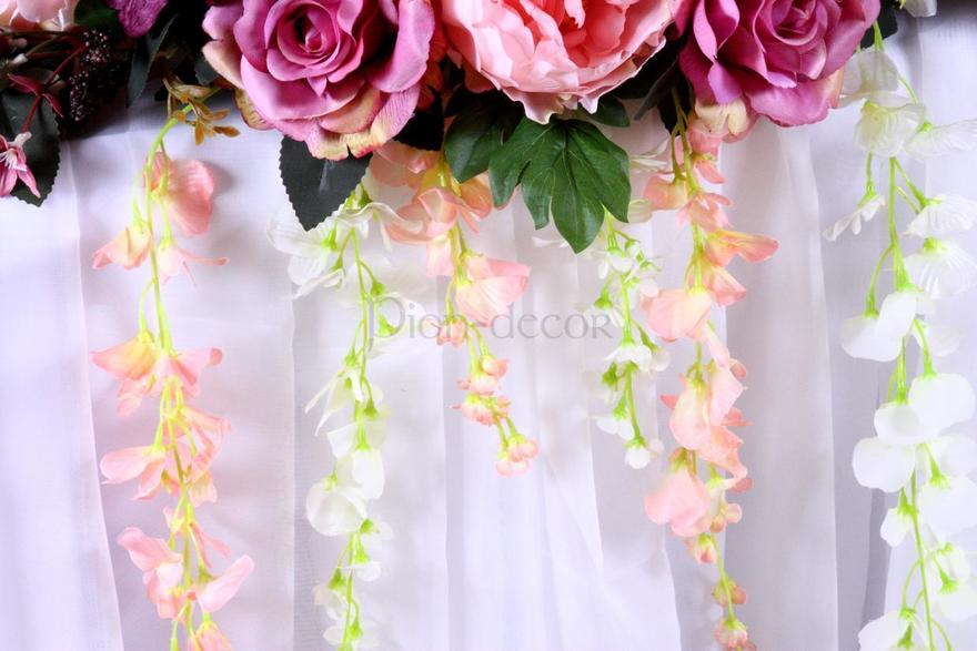 Композиция Пепельная лаванда на стол жениха и невесты от  5