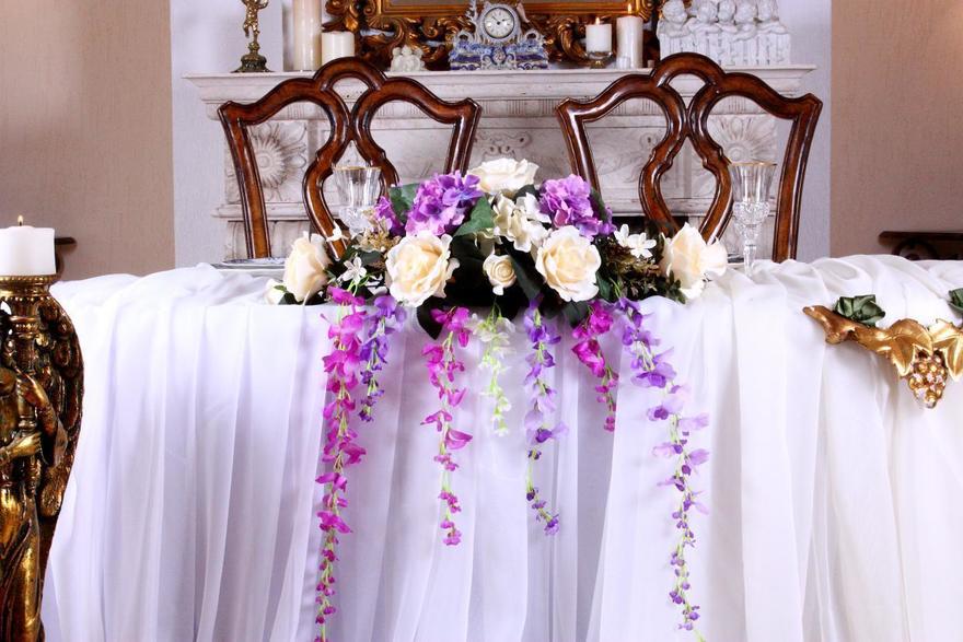 Цветы на стол жениха и невесты Лаванда от  1