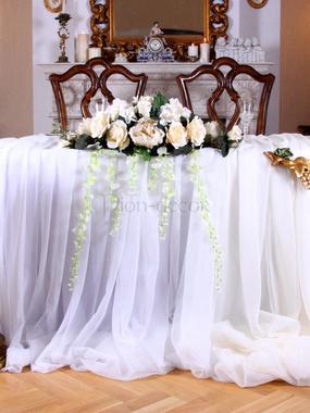Цветы на стол жениха и невесты Айвори от  2