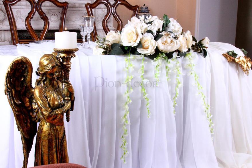 Цветы на стол жениха и невесты Айвори от  3