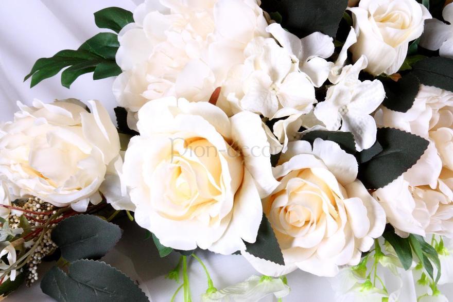 Цветы на стол жениха и невесты Айвори от  7