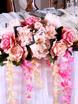 Композиция Пепельная роза и пионы из искусственных цветов на президиум от  4