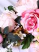Композиция Пепельная роза и пионы из искусственных цветов на президиум от  8