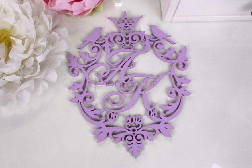 Монограмма жениха и невесты - герб от  3