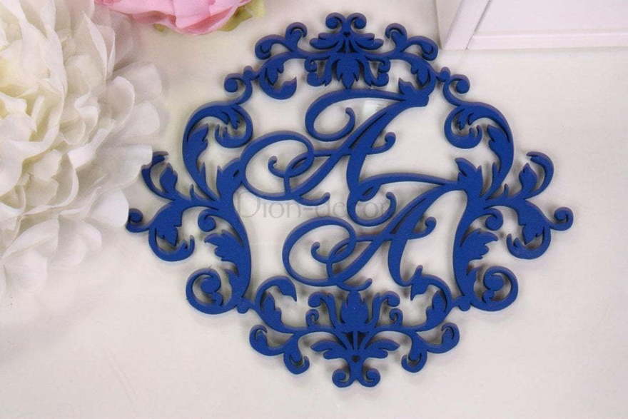 Монограмма жениха и невесты - герб от  7