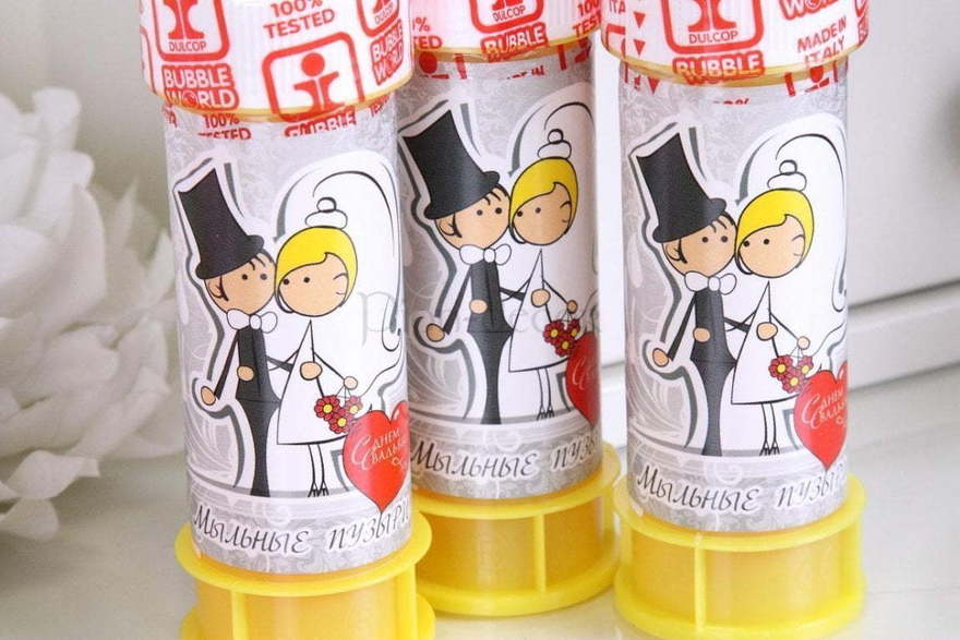 Свадебные мыльные пузырики от  2