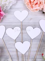 Белые сердечки для фото от  1