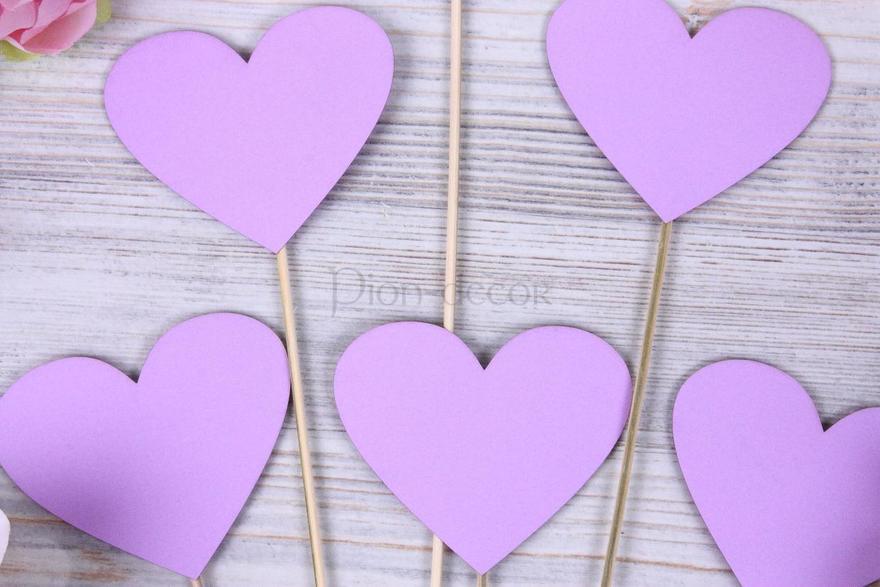 Лавандовые сердечки для фото от  3