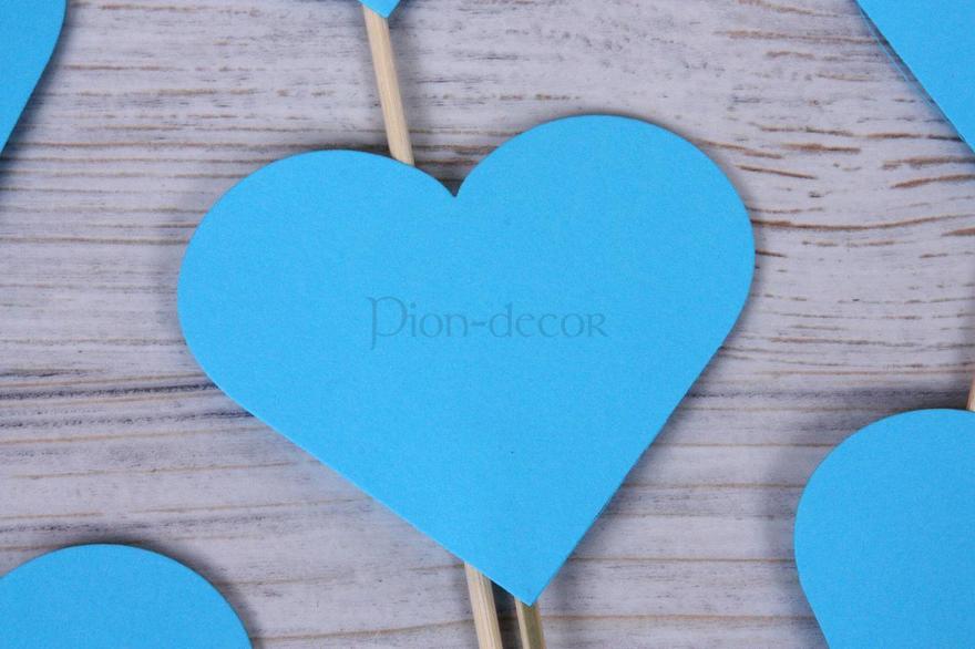 Бирюзовые сердечки для фото от  2