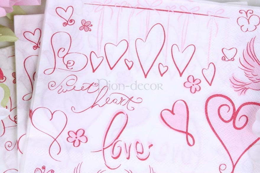 Набор салфеток Любовь от  2