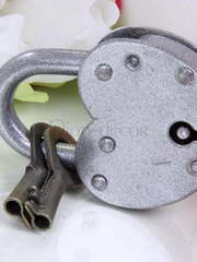 Маленький свадебный замочек - серебро от  2