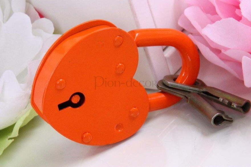 Маленький свадебный замочек - оранжевый от  2