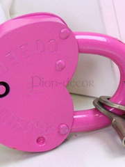 Большой замочек На мост - розовый от  2