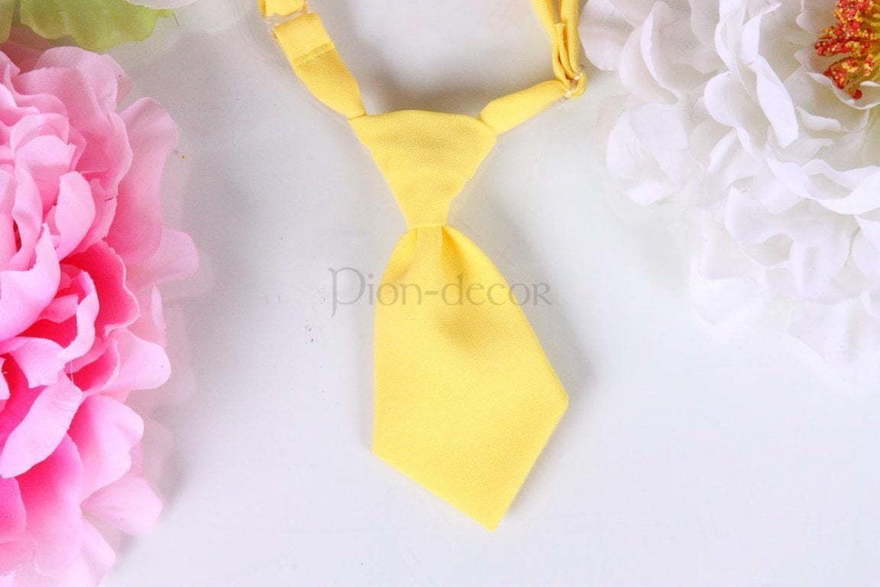Галстук Желтый для свадебных кошек и собак от  3