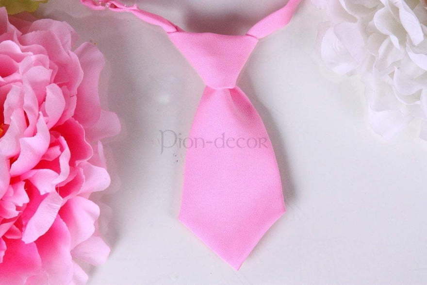Галстук Розовый для свадебных кошек и собак от  3