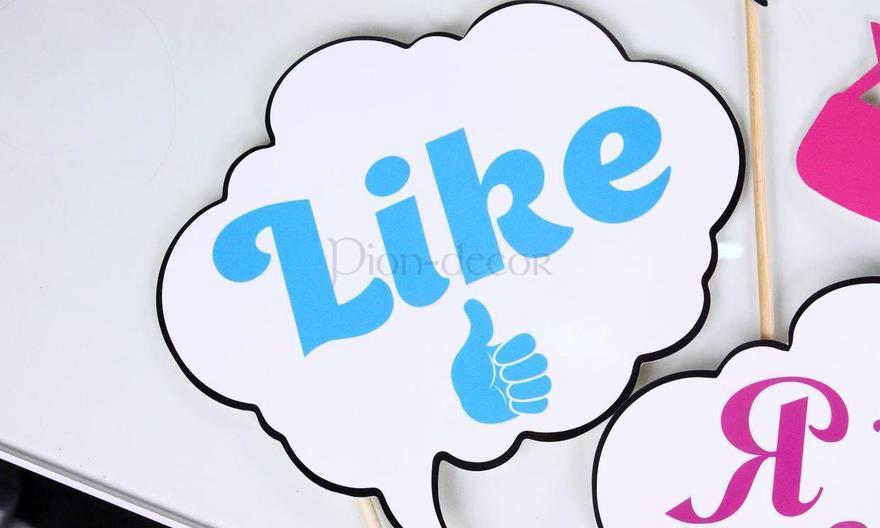 Набор из облачков для фото Like от  2