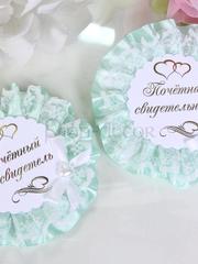 Комплект для свидетелей Кружевной цвет тиффани от  1