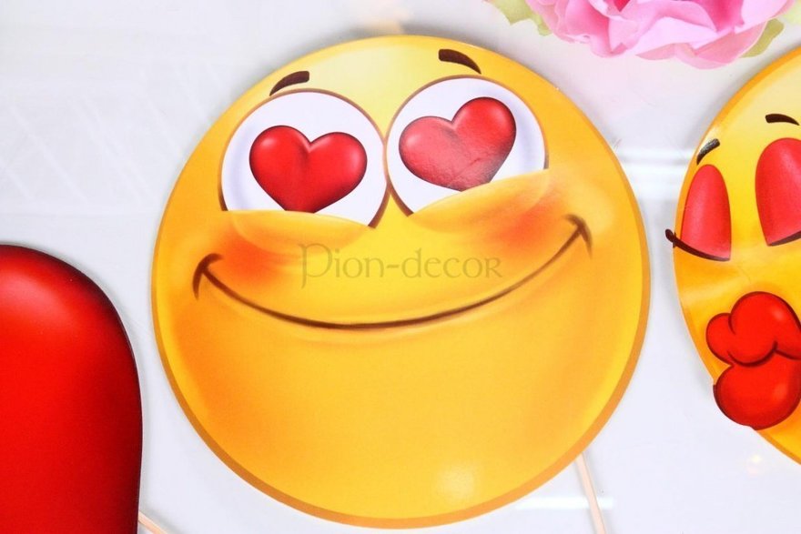 Набор смайлов для фото Love от  3