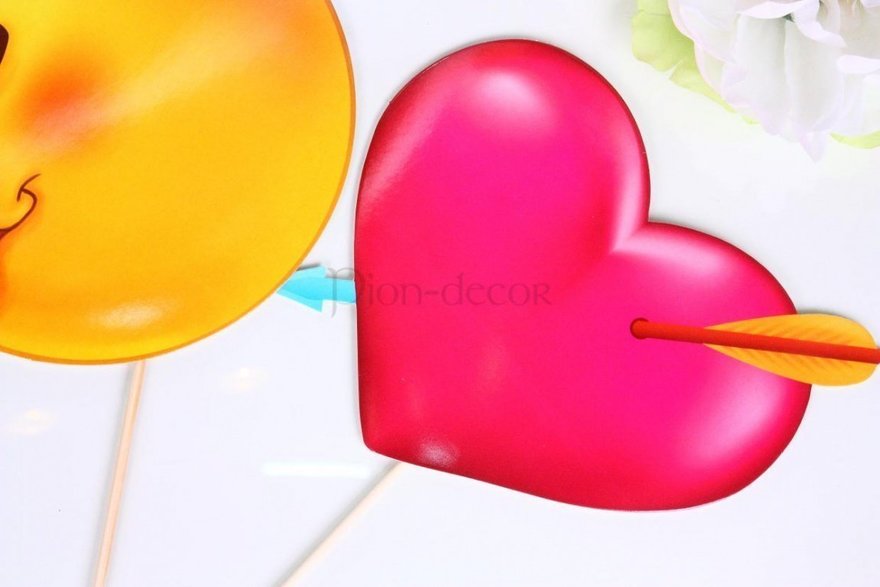 Набор смайлов для фото Love от  5