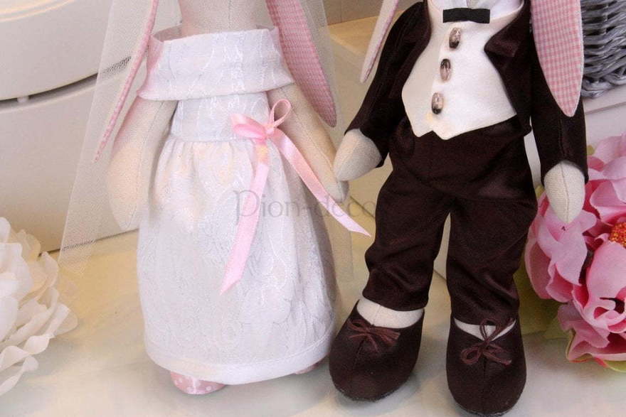 Свадебные зайки - тильда от  2