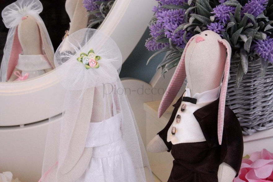 Свадебные зайки - тильда от  10