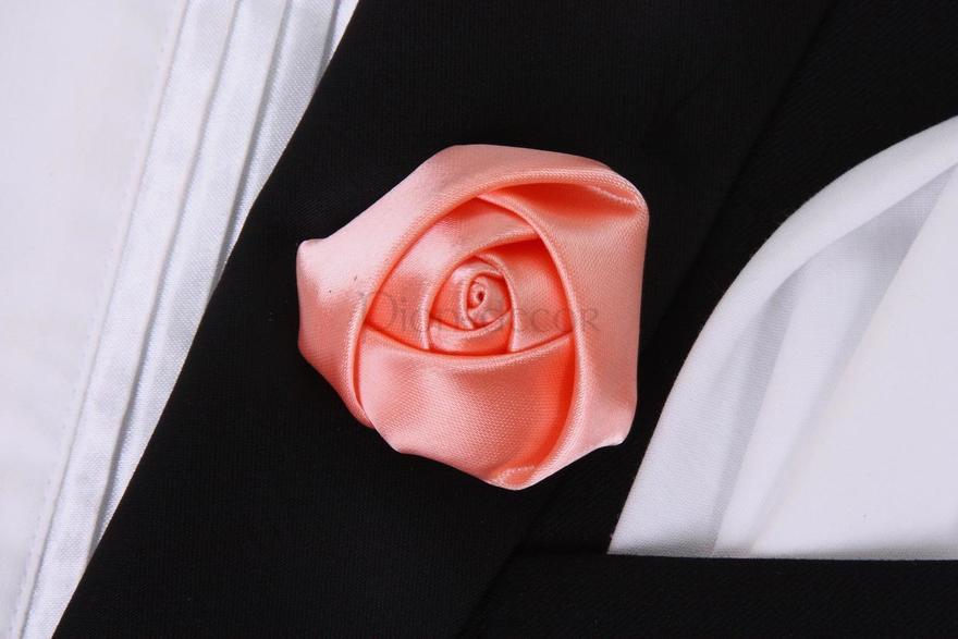 Бутоньерка для жениха Атласная розочка - персик от  2