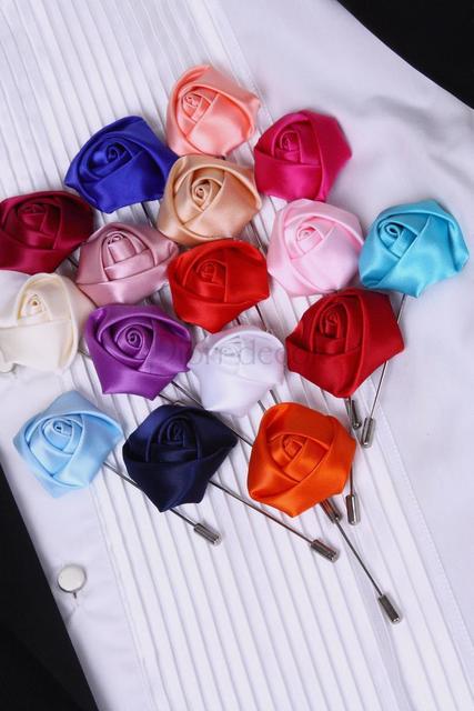 Бутоньерка для жениха Атласная розочка - персик от  3