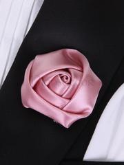 Бутоньерка жениха Атласная пепельная розочка от  2