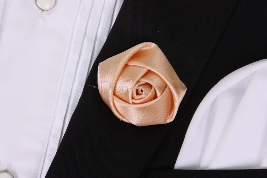 Бутоньерка для жениха Атласная розочка - крем от  2