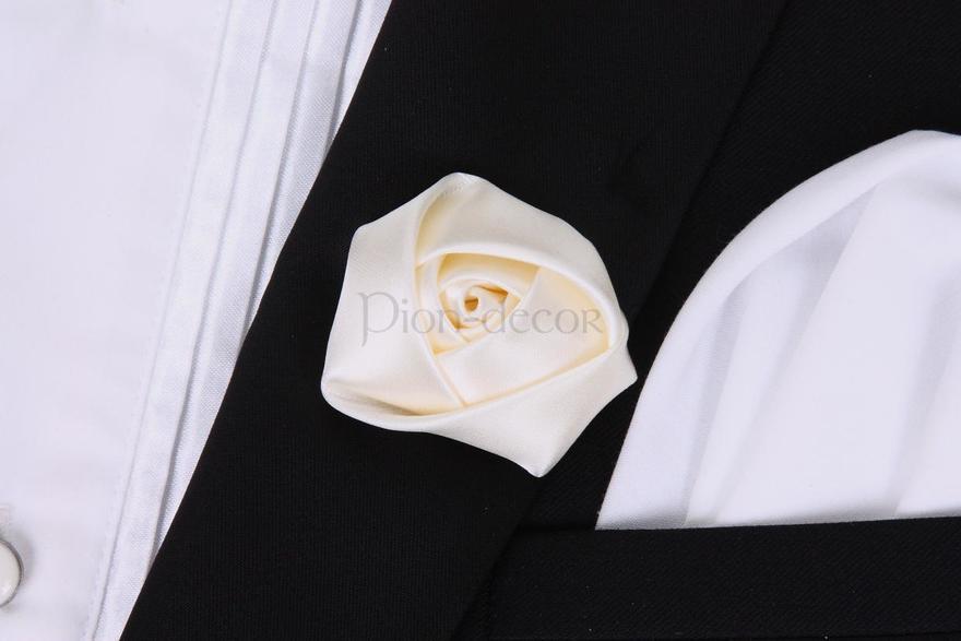 Бутоньерка для жениха Атласная розочка - айвори от  2