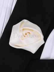 Бутоньерка для жениха Атласная розочка - айвори от  2