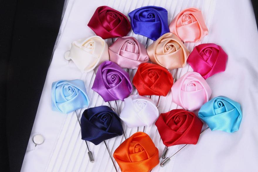 Бутоньерка жениха Розочка - темно синяя от  3