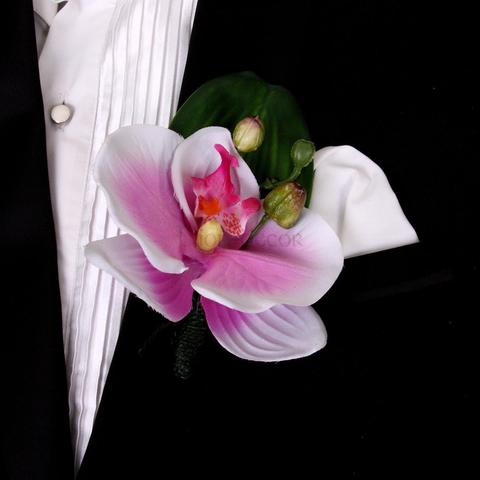 Бутоньерка для жениха Розовая орхидея от  1