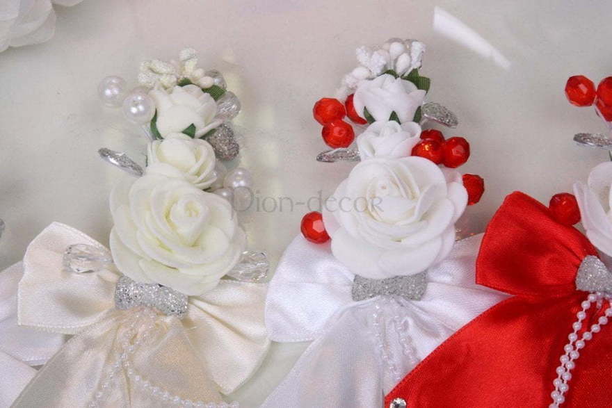 Бутоньерка - цветок для жениха и свидетеля от  6