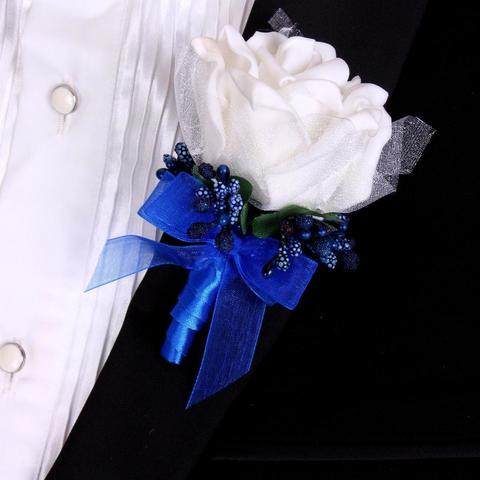 Бутоньерка для жениха Индиго от  2