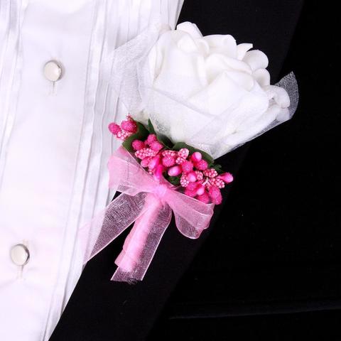 Бутоньерка для жениха Pink от  2