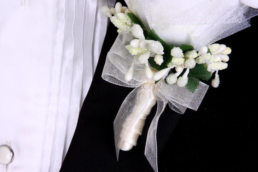 Бутоньерка для жениха Ivory от  3