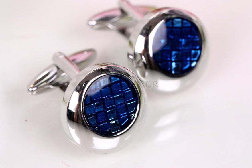 Синие запонки Mosaika от  2