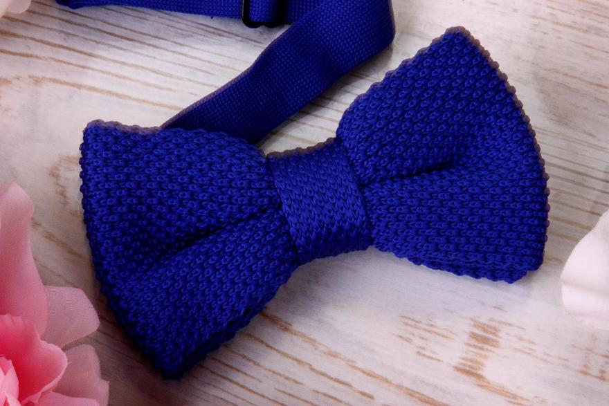 Вязанная бабочка Индиго от  3