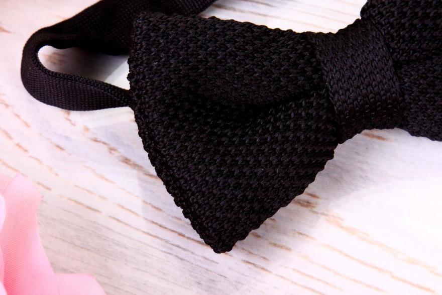 Вязанная бабочка Черная от  3