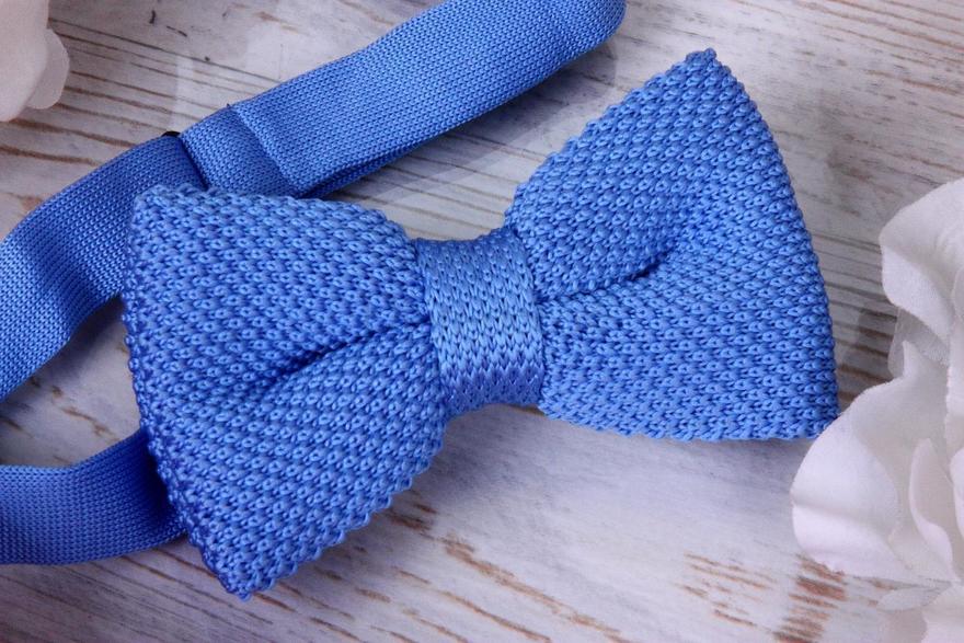 Вязанная бабочка Небесно голубая от  2