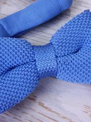 Вязанная бабочка Небесно голубая от  2