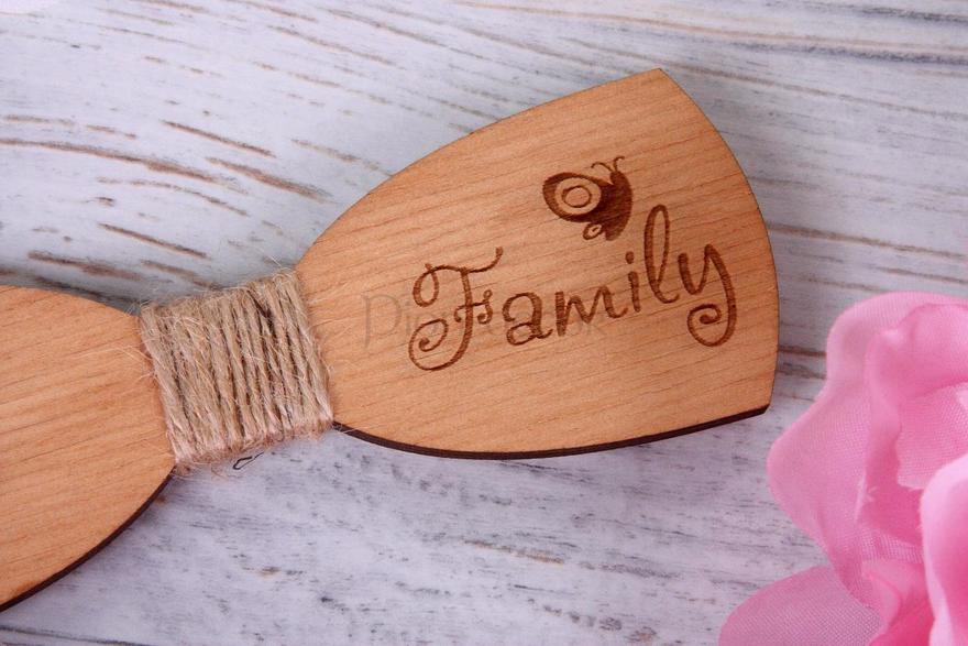 Деревянная бабочка для жениха Милая парочка от  4