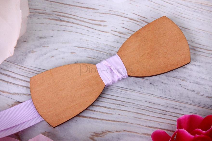 Деревянная бабочка Classic лаванда от  2