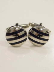 Запонки круглые в полоску от Салон мужских костюмов Patrik Man 1