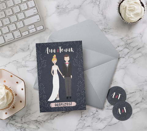 Прямоугольные / Квадратные Свадебное приглашение от Мастерская счастья 3