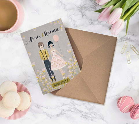 Прямоугольные / Квадратные Свадебное приглашение от Мастерская счастья 4