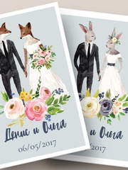 Прямоугольные / Квадратные Свадебное пригласительное от Мастерская счастья 2