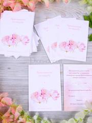 Прямоугольные / Квадратные Приглашение Душистый горошек от  1