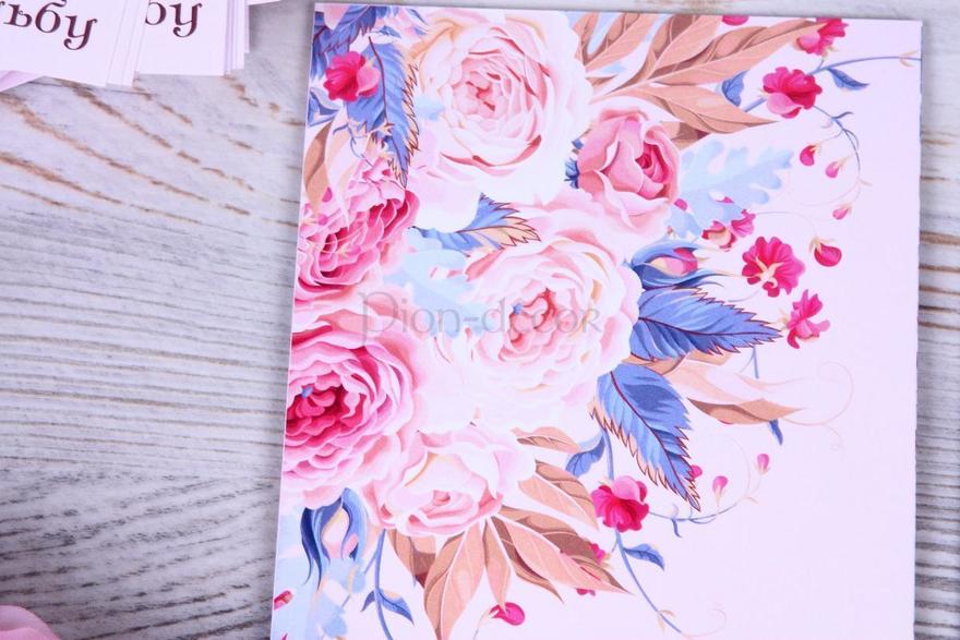 Прямоугольные / Квадратные Приглашение Пионовидная роза от  5